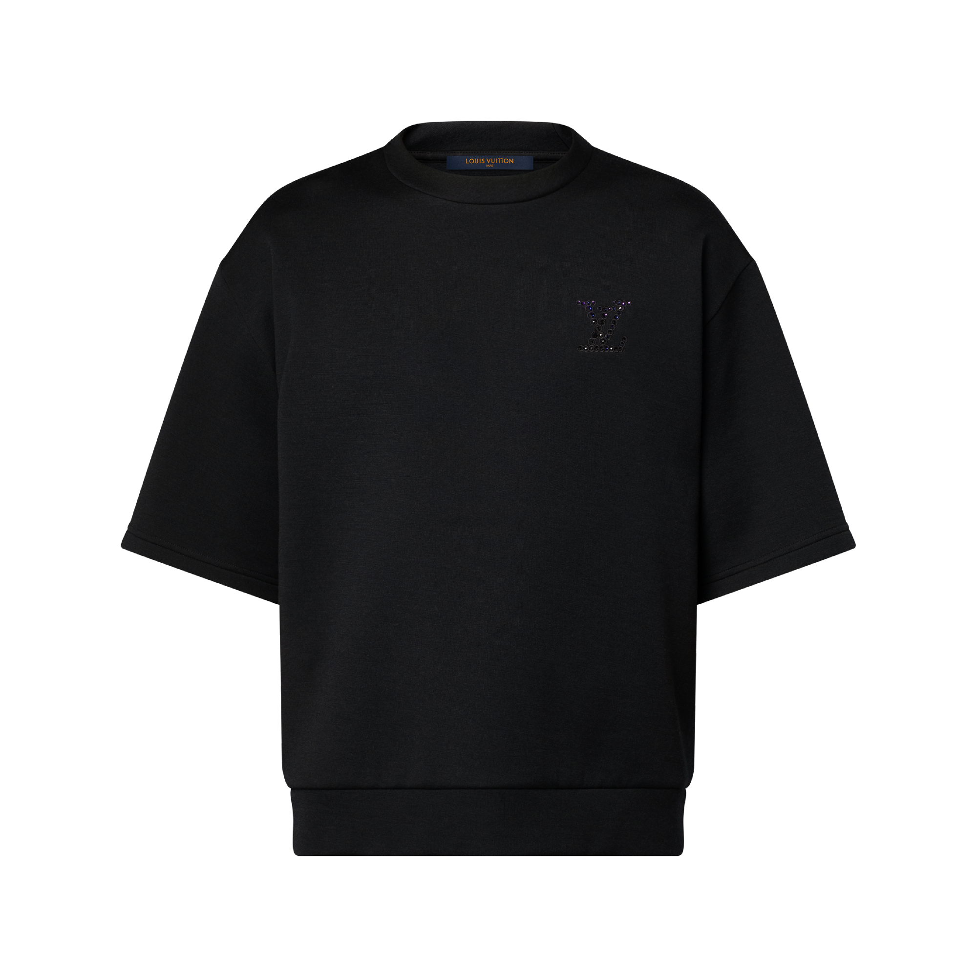 LV Embellished Jersey T-Shirt - Luxury Black | LOUIS VUITTON
